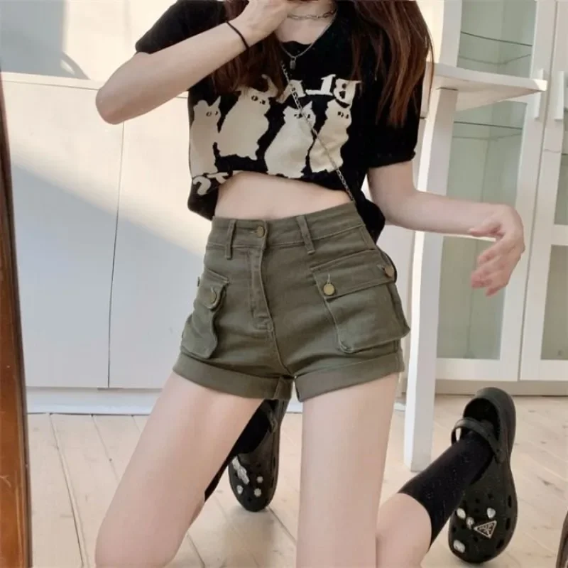 Summer High Waist Short Pants Woman Wide Shorts For Women Classic Youthful Offer Original Hot Korean Style To Wear Design XXL