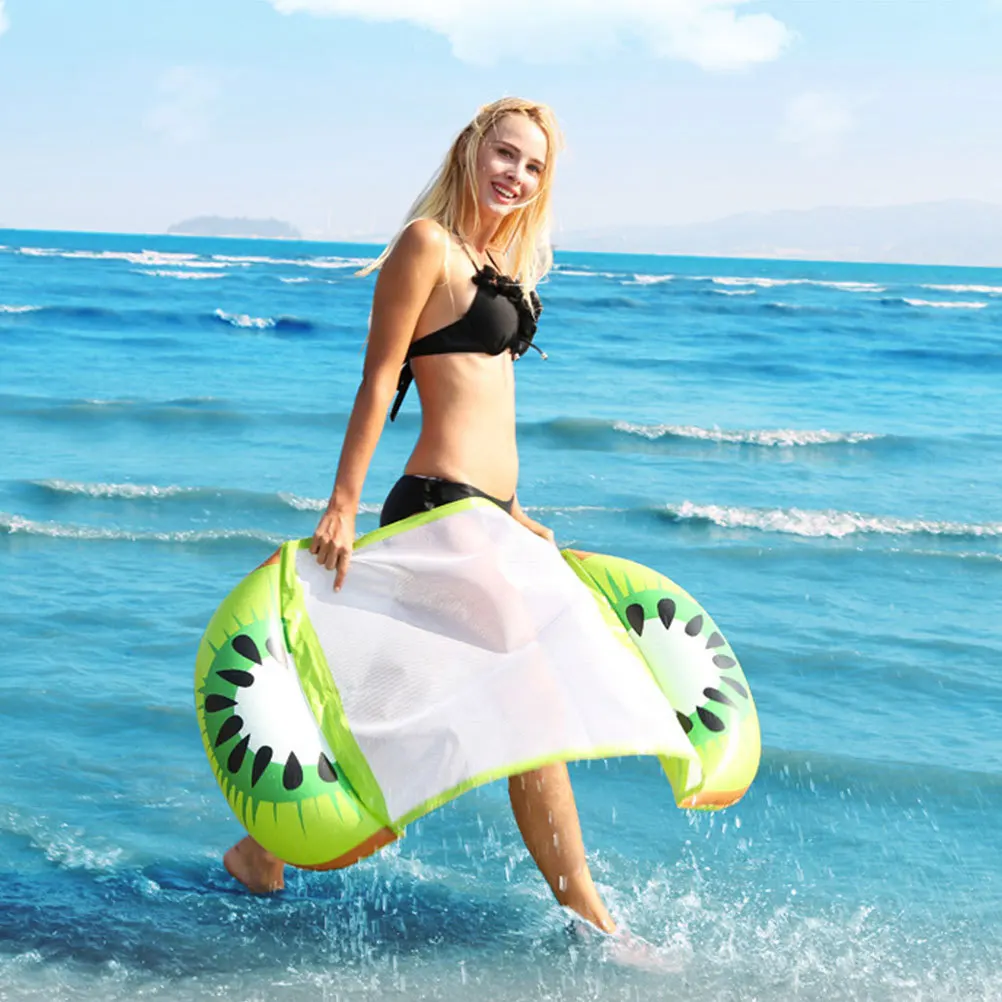 Forniture per attrezzi da nuoto premium galleggianti gonfiabili Galleggiante per piscina con schienale Tappetino da nuoto estivo durevole per uso in piscina Verde