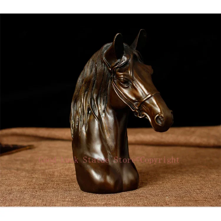 $350 # limited edition # 24CM tall # HOME office TOP GOOD art WORK # handmade Lucky Success bronze feng shui HORSE statue