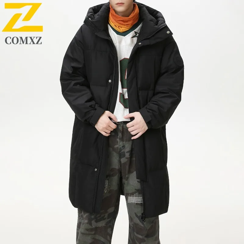 

Maxbarley 2025 Winter Puffer Jacket Men Korean Luxury Thick Warm White Duck Down Filler Coat Outdoor Ski Cold Long Down Jacket