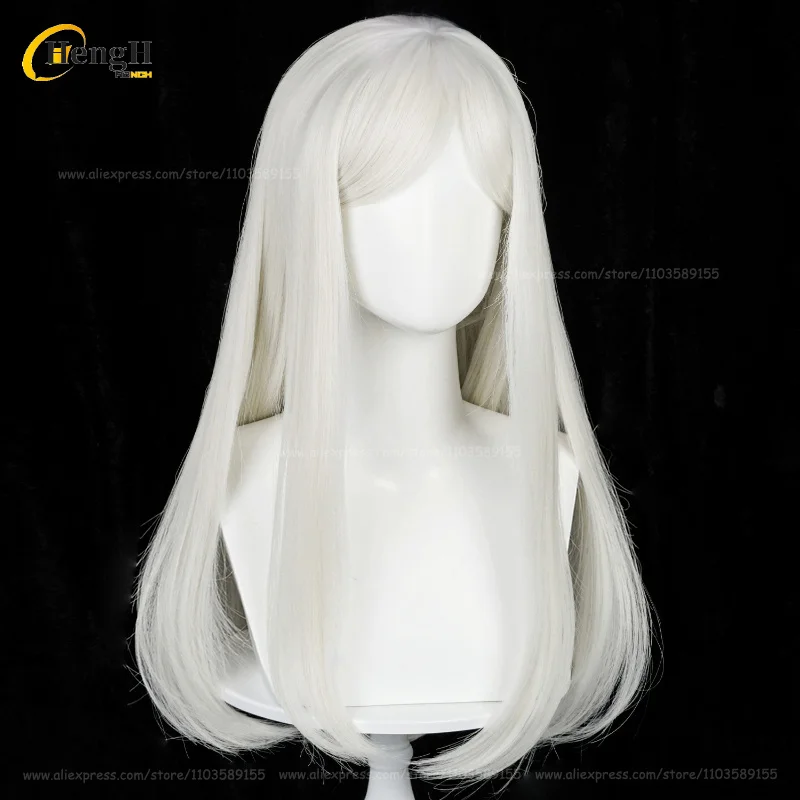 W magazynie Anime Synthetic Sanzu Haruchiyo Long 70cm Milky White Cosplay Wig Heat Resistant Hair Halloween Party Wigs + A Wig Cap