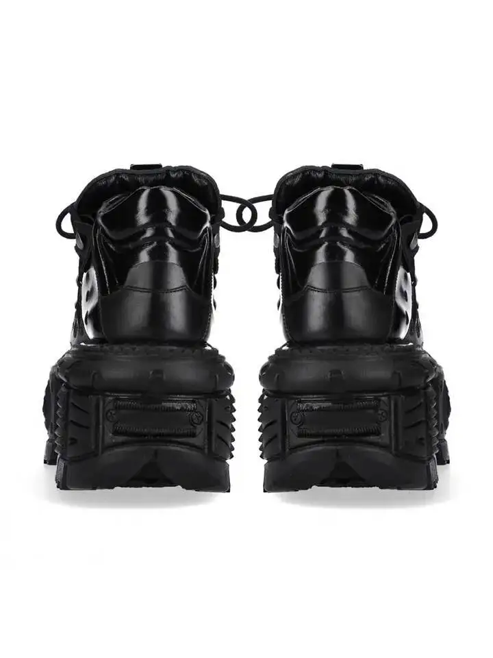 أحذية دراجة نارية برشام منصة المرأة روك جولة رئيس القوطية أزياء الكاحل الأحذية #4