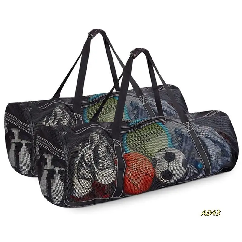 

2X Mesh Scuba Dive Gear Bag, Foldable Mesh Duffle Beach Tote Bag For Snorkeling, Spearfishing, Swimming, Travel, Gym
