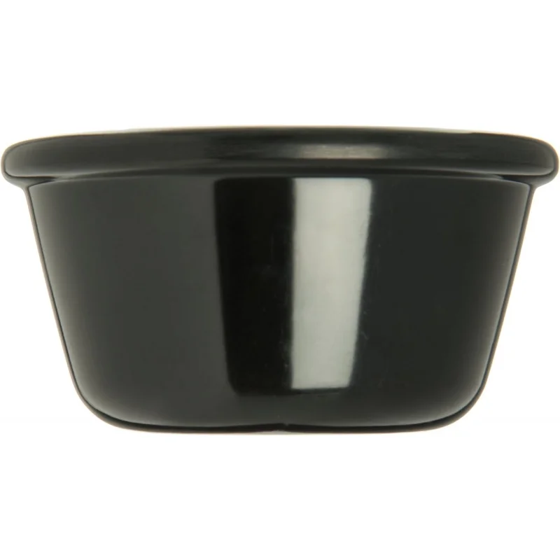 Ciotola per salsa Ramekin in plastica per casa e ristorante, plastica, 4 once, nera
