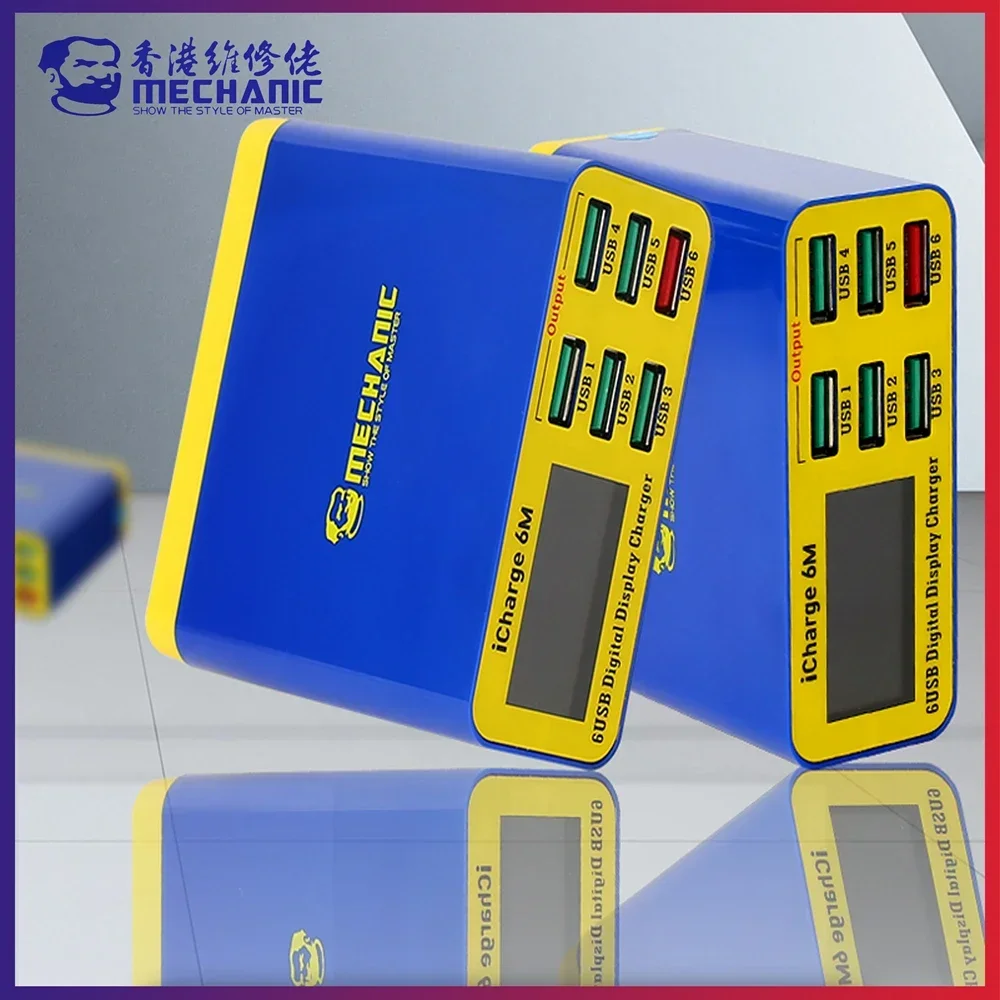 Meccanico icharge 6M QC 3.0 USB Smart Charge Support Fastcharging con Display LCD per iPhone HUAWEI XIAOMI SAMSUNG OPPO VIVO