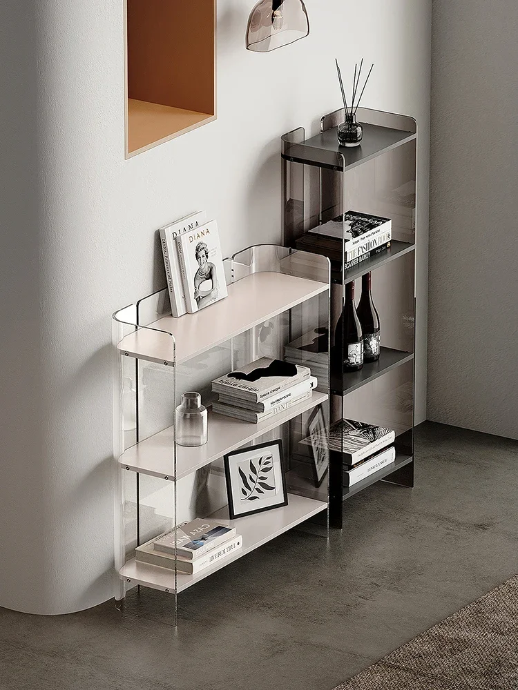 ZL Acrylic Shelf Multilayer Storage Bookshelf Magazine Rack