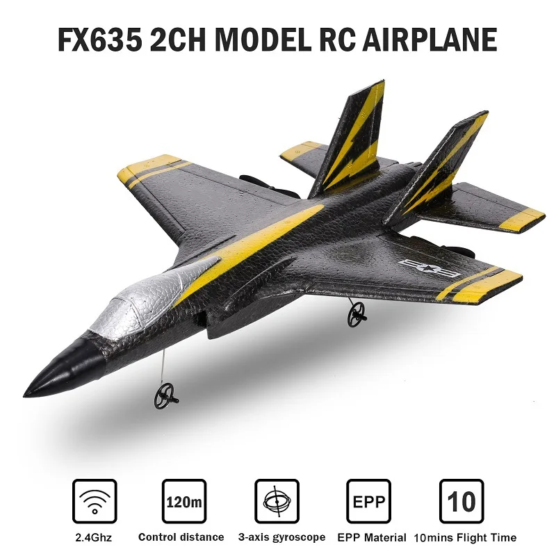 FX635 RC Fighter Fixed Wing F35 RC Aircraft 2 Pass EPP Foam Glider Model Aircraft Toy