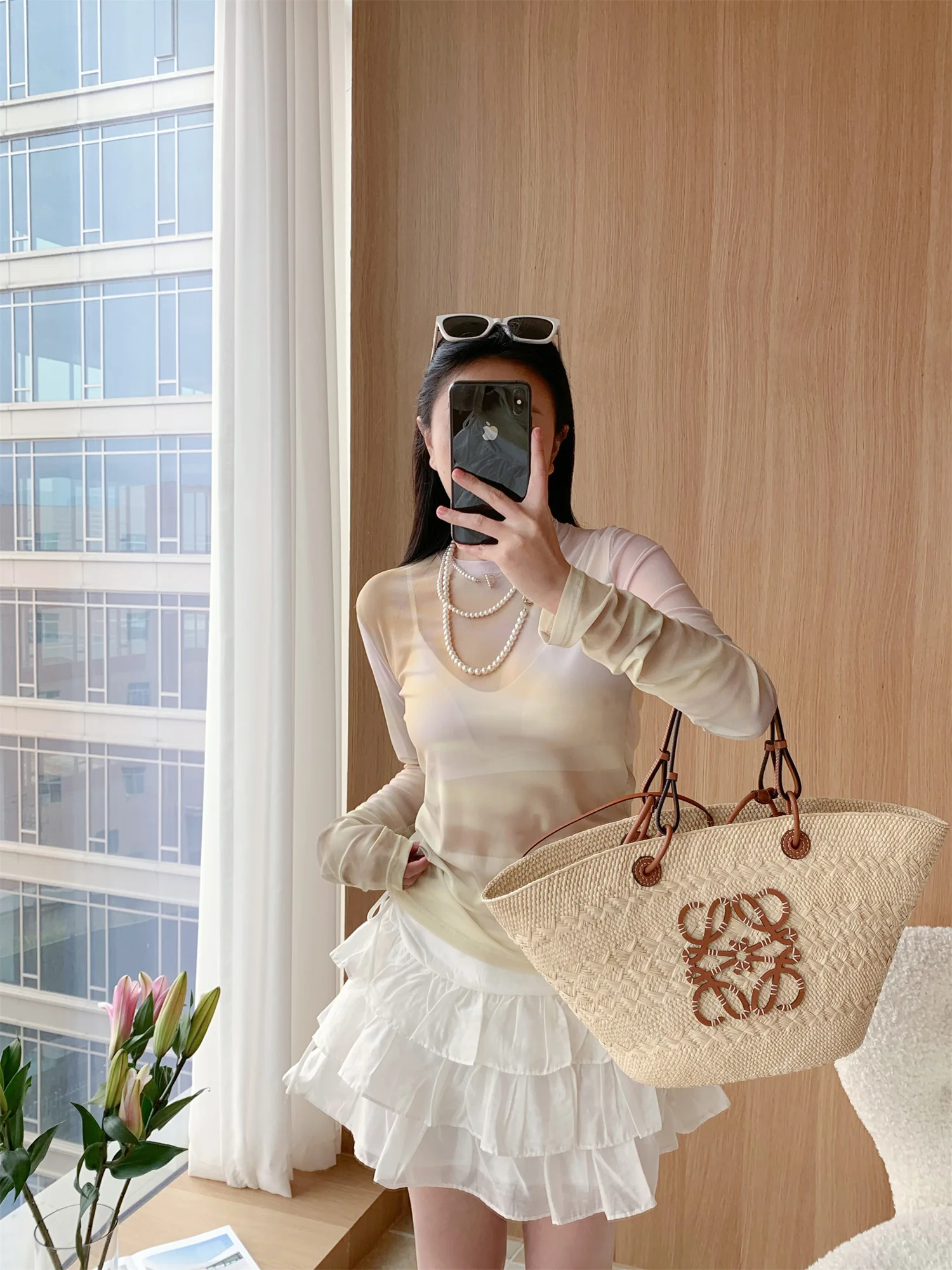 

Sweet Girl's adient Color Dyed Me Топ с принтом и льняная юбка Женская весенняя коллекция Faion Long Sve T-shirt