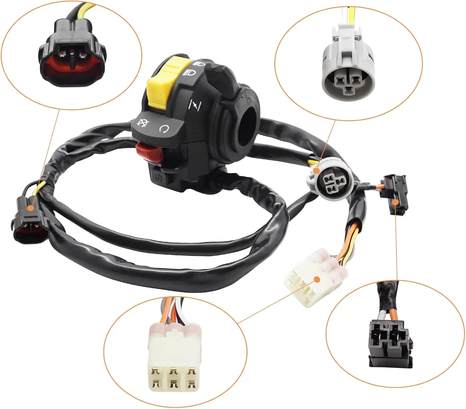 37400-07G90 INTERRUPTOR LATERAL ESQUERDO PULSANTE ON/OFF LUZ LTZ400 Para KAWASAKI KFX400 2003-04