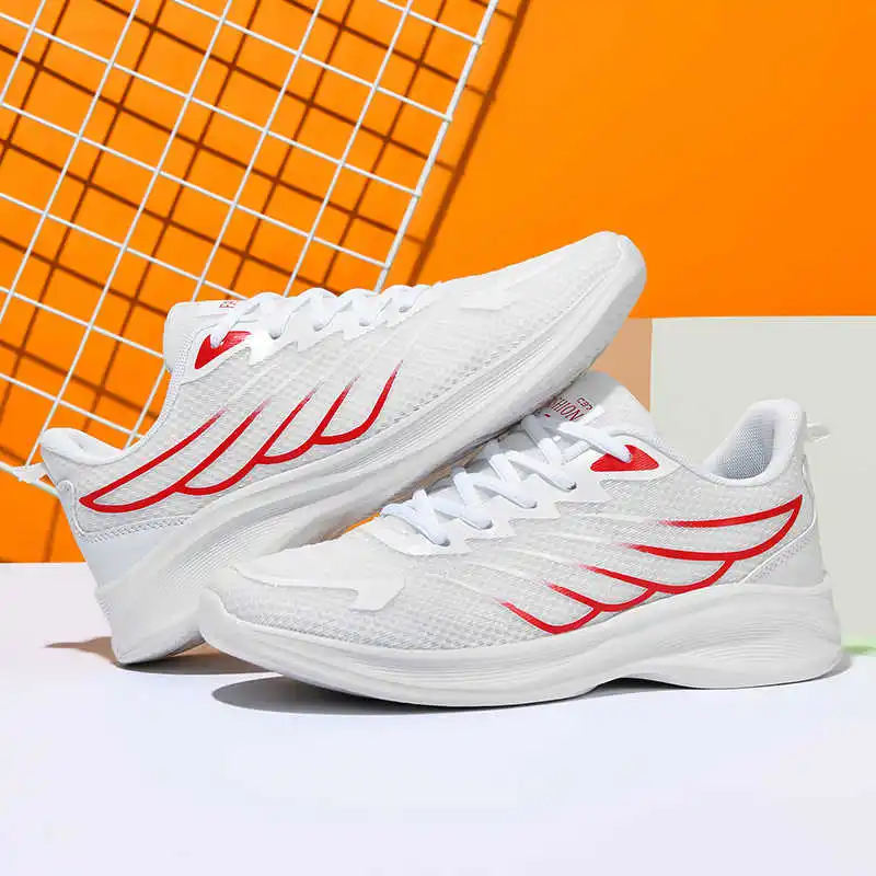 With Holes Round Toe Men's Summer Running Shoes Skateboarding Sneakers 43 Size Men's Tenni Sports Super Comfortable