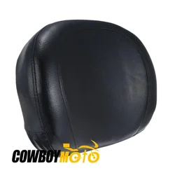 Universal Motorcycle Passenger Rear Backrest Pad Cushion Black For Harley Honda Yamaha SUZUKI Kawasaki Bobber Chopper Custom