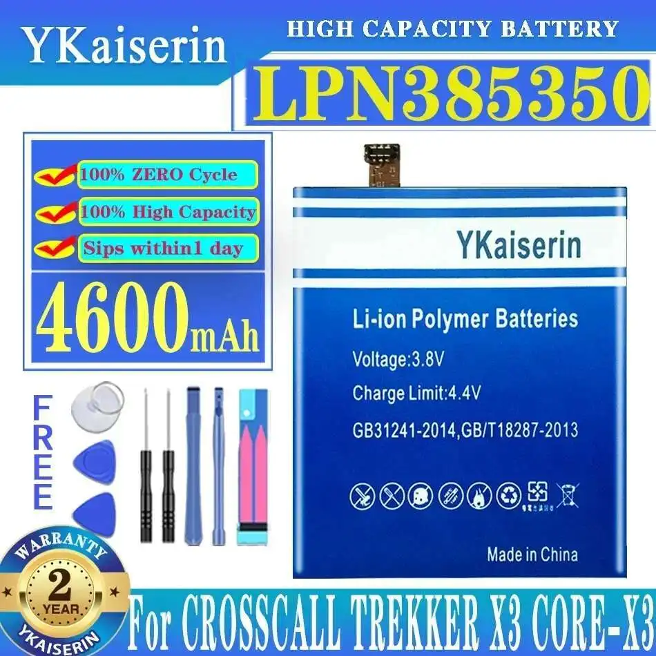 

Fast Charging 4600Mah LPN385350 High Performance Mobile Phone Battery For Crosscall Trekker X3 Core-X3 Action-X3