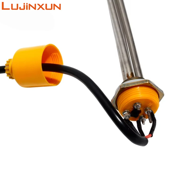 LUJINXUN Electric Immersion Solar Water Heater Element 220V Portable Fast Stainless Steel Heating pipe for Bucket 1.5KW-3KW 1PC