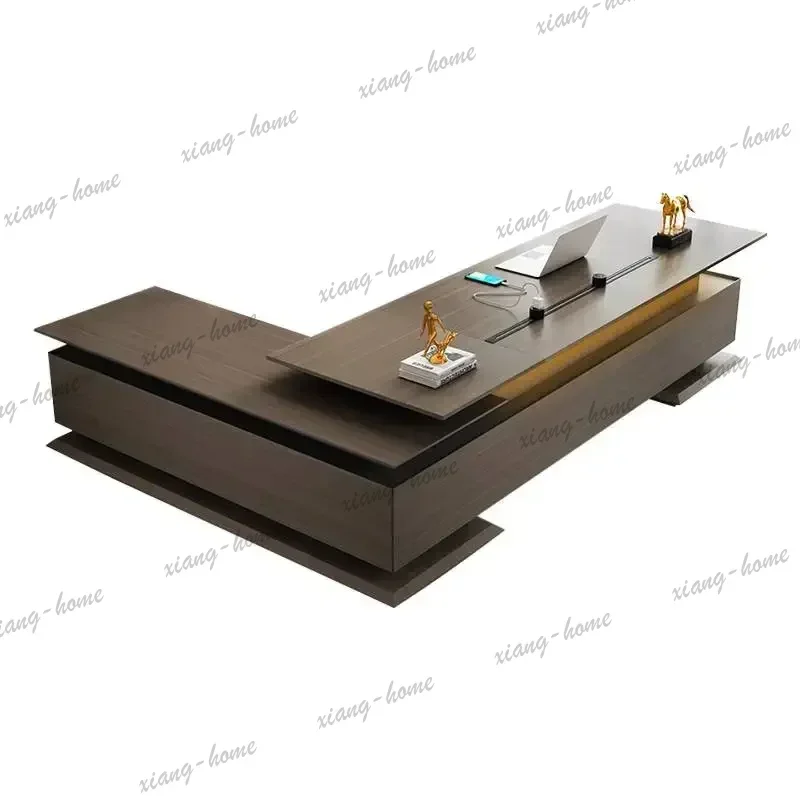 FG Designer Strong Executive Office Desk Wood Big Computer Luxury Executive Office Desk Modern Black Tisch Small Spaces Furnitur