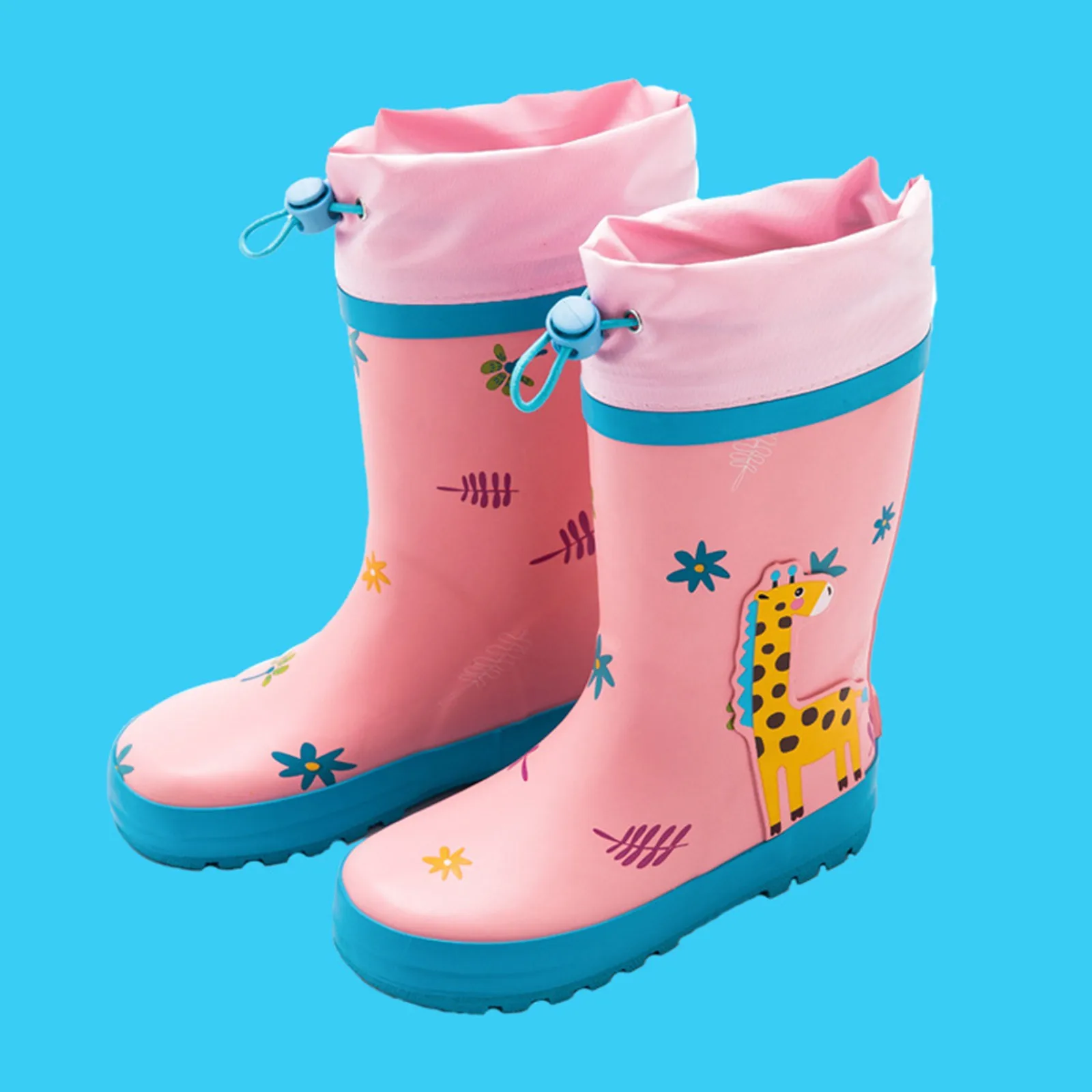 Anti-slip Toddler Rain Boots Baby Rain Boots Short Rain Boots For Toddler Easy On Lightweight Kids Snow Boots for Girls Children