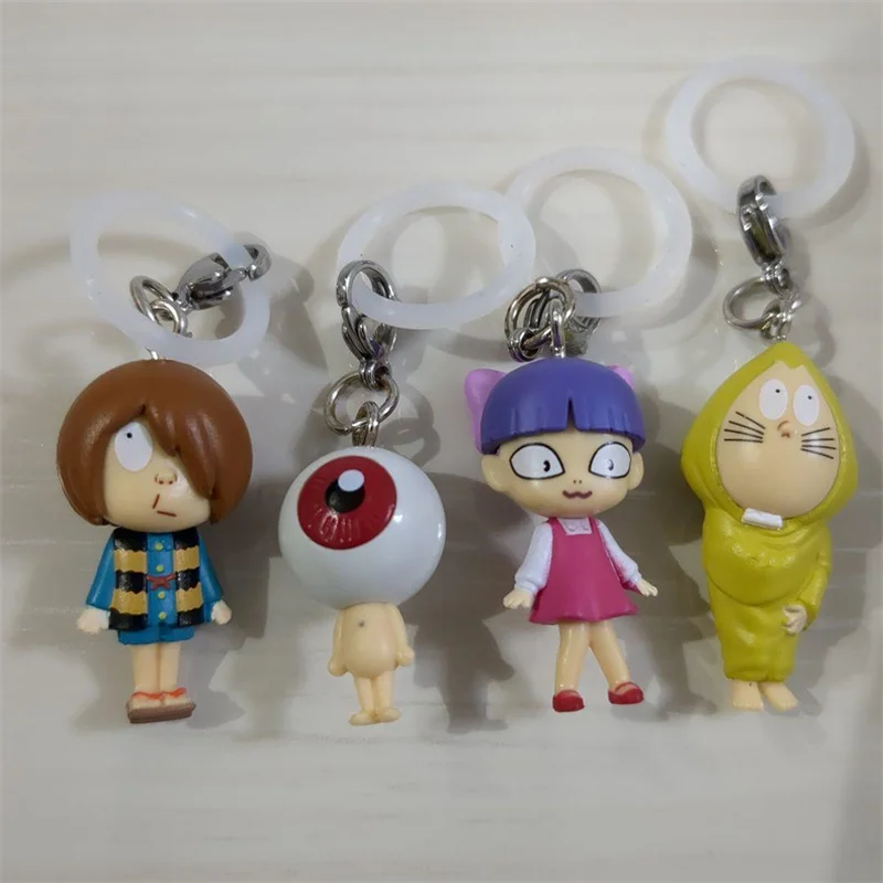 Bandai Original 5Pcs Gashapon めじるしアクセサリー Kitaro ゲゲゲ Anime Figure Toys Gift Collectible Model Ornaments