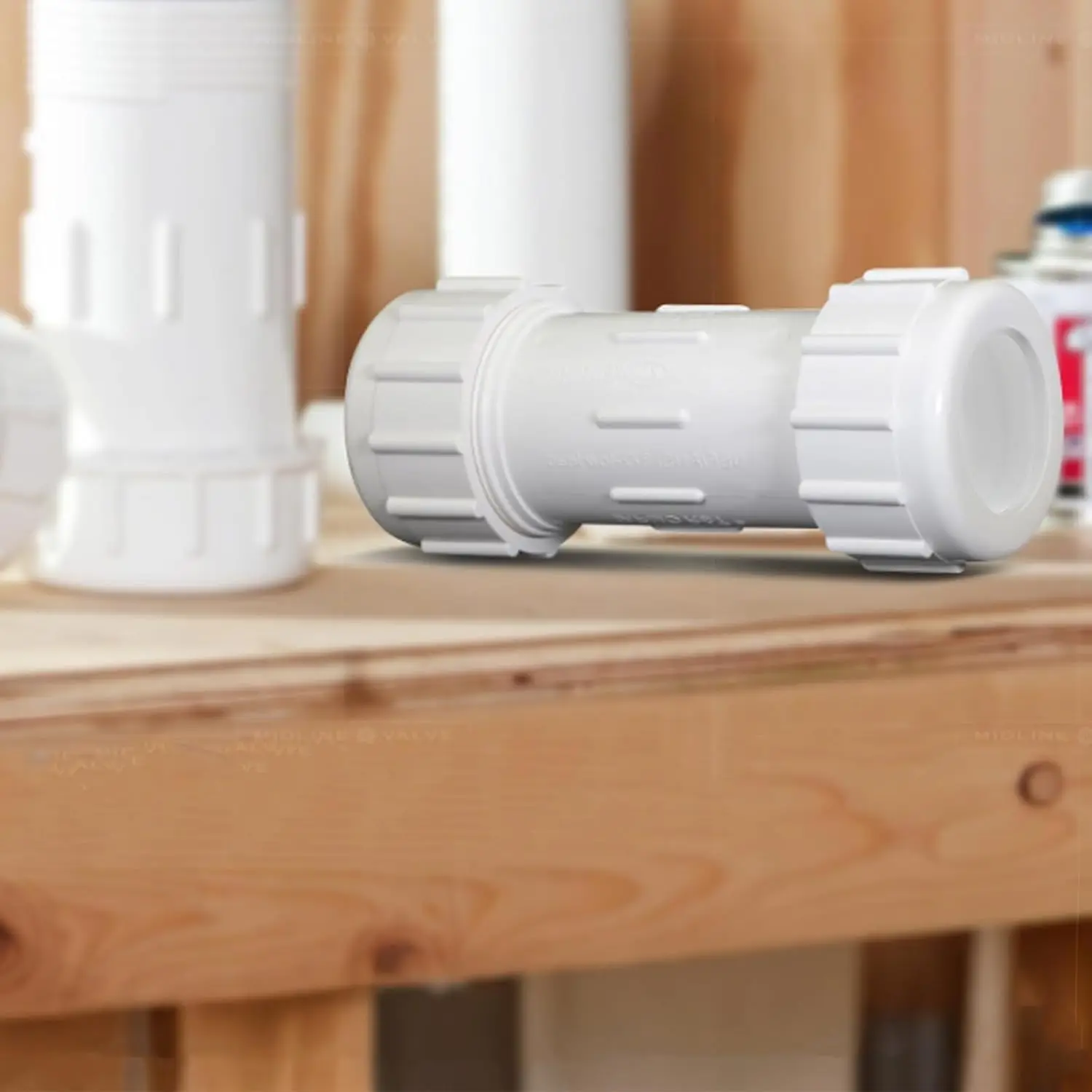 LESSO 1/2 인치 PVC 압축 커플링, 파이프 연결, IPS 커플링, 압축 피팅, 빠른 연결 배관 4팩