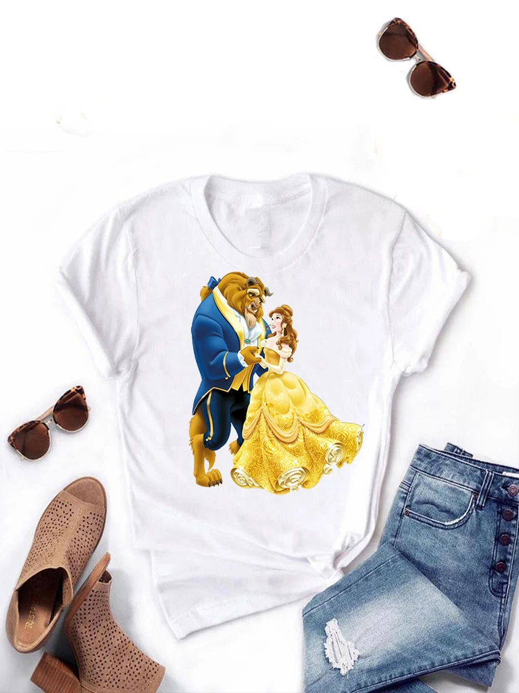 Disney Princess Beauty and The Beast Clothing Thermoadhesive Patche Iron-on Transfers for Clothing Transfer Thermal Stickers