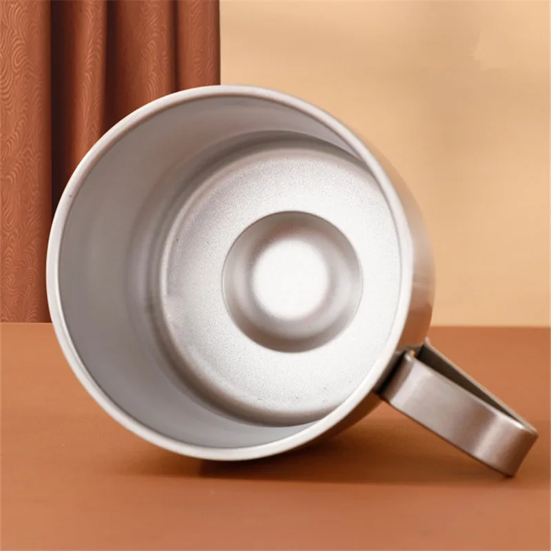 New Stainless Steel Insulation Double Layer Milk Mug Coffee Cups with Handle Anti-scalding Tea Juice Drinking Cup Drinkware