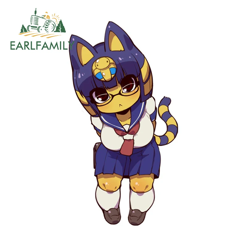 EARLFAMILY 13 см x 6,9 см для анкхи Anmial перекрестные автомобильные наклейки креативные устойчивые к царапинам наклейки Солнцезащитный бампер Декор автомобильный Стайлинг