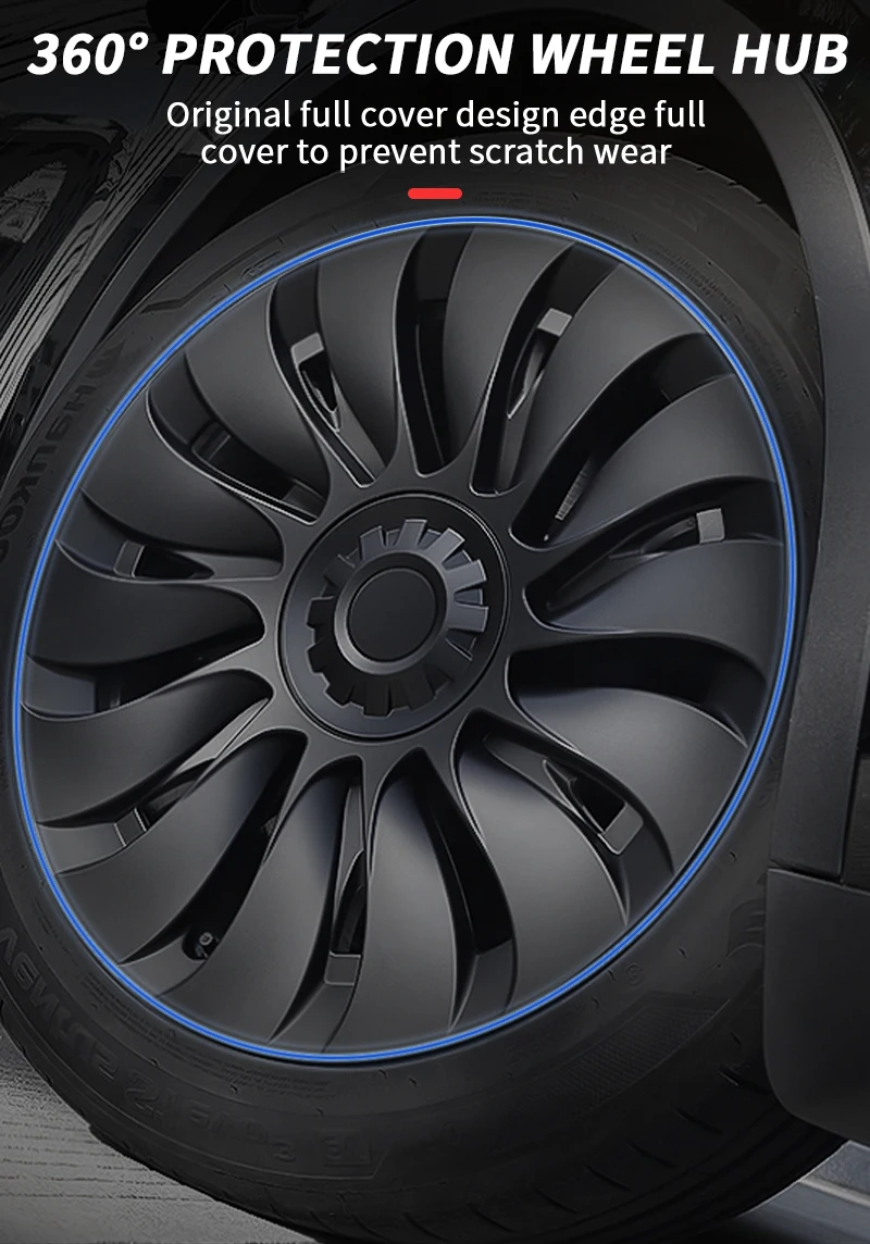 4-teilige Radabdeckung für Tesla Model Y 19 Zoll Performance Automobil Ersatz-Radkappe Vollrandabdeckung Auto-Zubehör 2020-2024 – Detail 9
