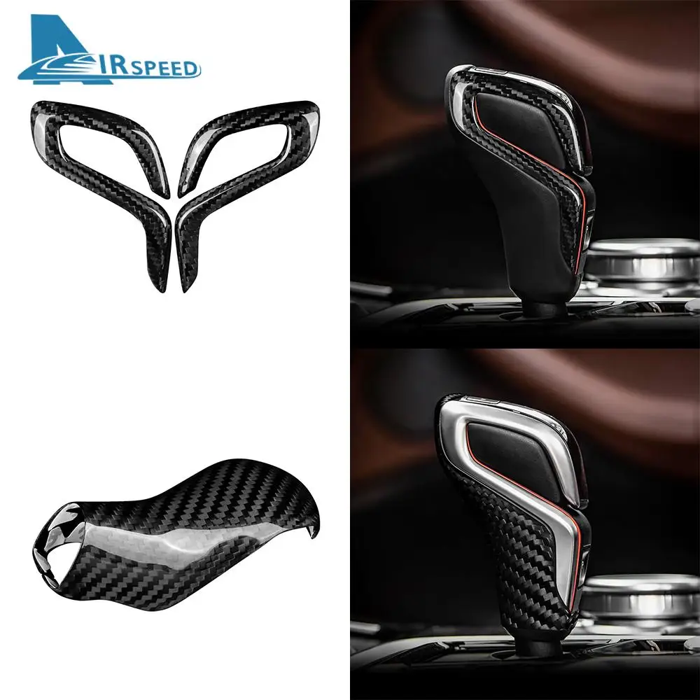 

Real Dry Carbon Fiber for BMW F90 M5 F97 X3M F98 X4M 2019-2023 Automatic Shift Gear Knob Trim Cover Car Retrofitting Accessories