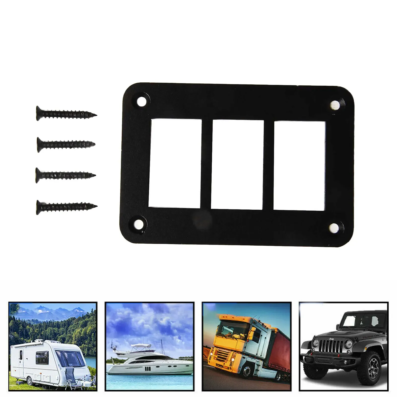 Multi Functional Rocker Switch Panel Housing Compatible with 2WAY to 5WAY Switches for Automotive Applications