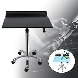 Tattoo Work Table Easy to Move with Paint Storage Tray Countertop Heavy Duty Easy Assemble Salon Equipment Workstation Table