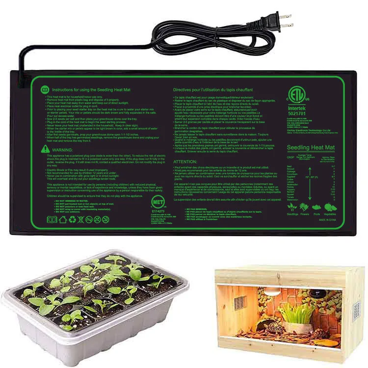 20 * 20 inch waterproof seedling growth heating pad smart plant seed germination seedling heating pad