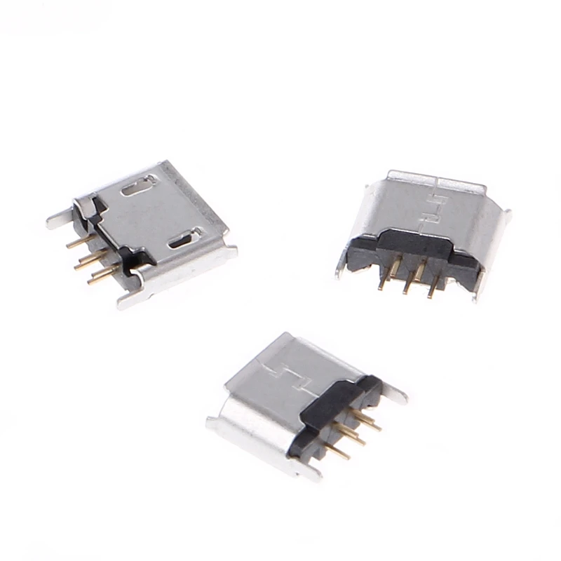 10 ชิ้น Micro USB Type ซ็อกเก็ตหญิง 180 องศา 5-Pin SMT บัดกรีแจ็ค