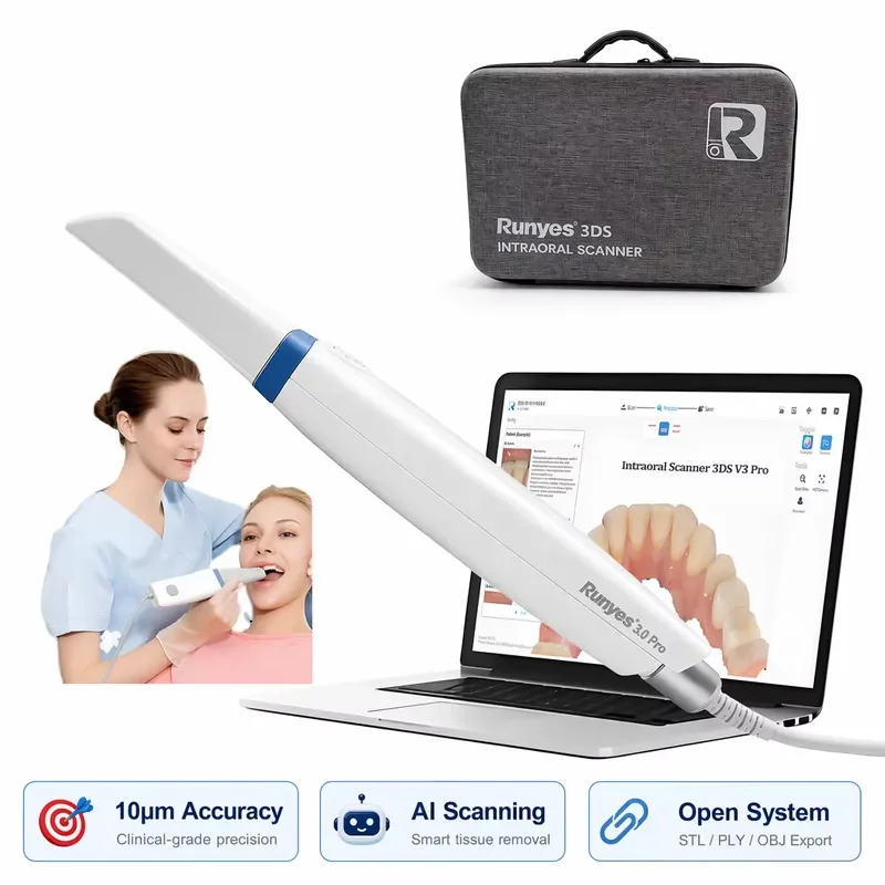 2026 New, High Quality, Runyes V3 Pro Professional Dental Intraoral Scanner with 10μm Accuracy AI 3D Imaging STL PLY Export