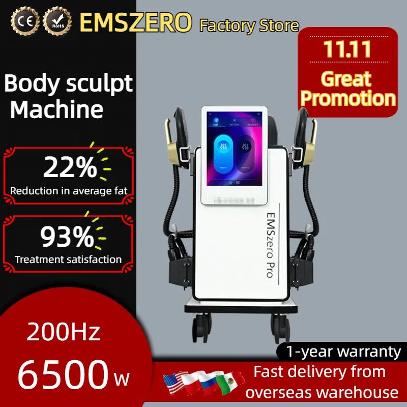 Máquina estimuladora muscular de pulverização eletromagnética DLS-EMSZERO esculpir corpo RF EMSZero equipamento de luz NOVO