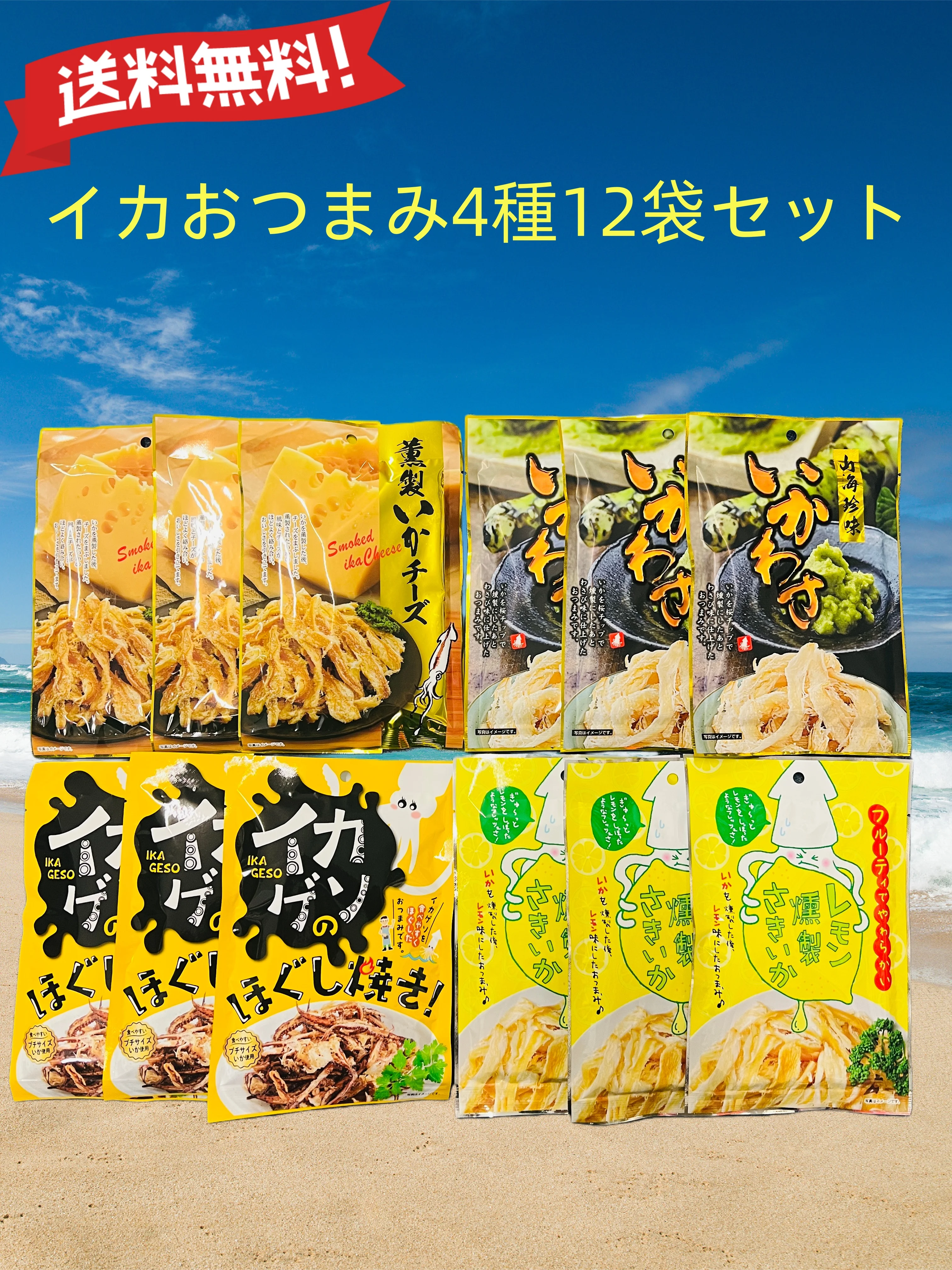 いか おつまみ12点セット小島食品工業 おつまみセット 詰め合わせ 酒のつまみ 食べ物 食べ比べ４種