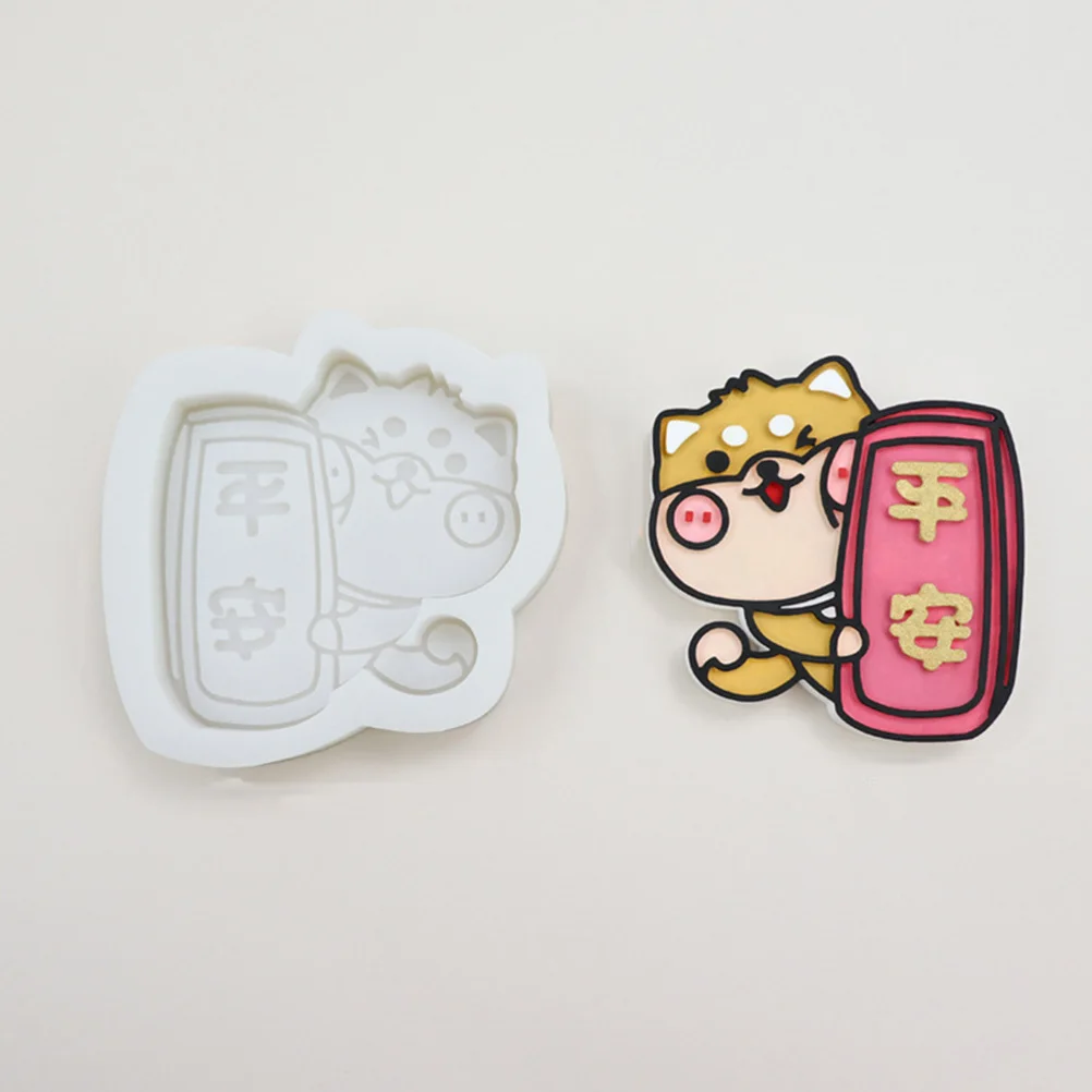 

4Pcs Silicone Dog Shape Cake Mold Crystal Drop DIY Baking Mold Handmade Craft Mould for Home Kitchen Bakery