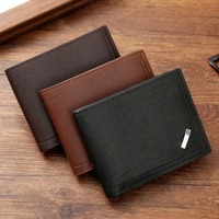 Vintage Men's Short PU Leather Slim Wallets Business Male Money Clip Credit Card Holder Purse Thin Minimalist Bifold Wallet Gift