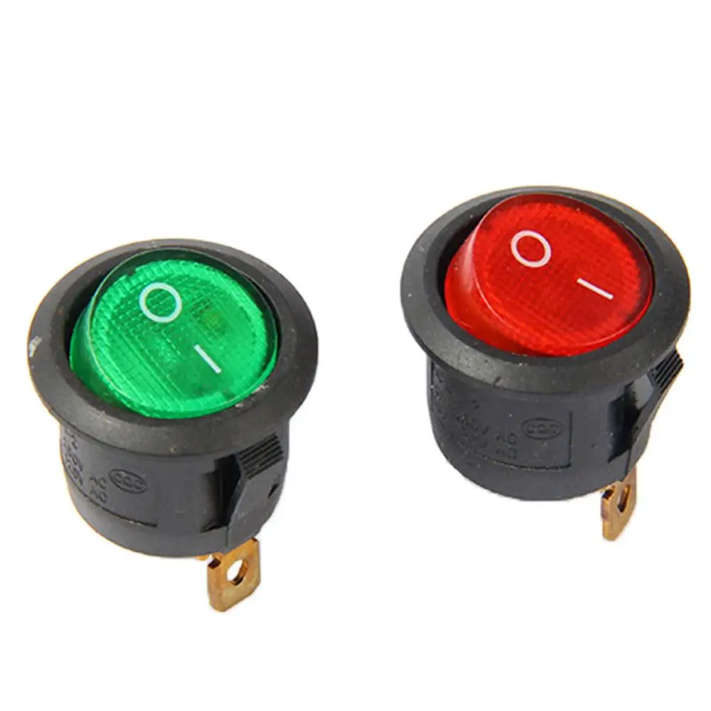 

Wholesale & Dropshipping ！12V DC 20A 20mm Hole Fit Illuminated Signal Light Round Electronic SPST Switch