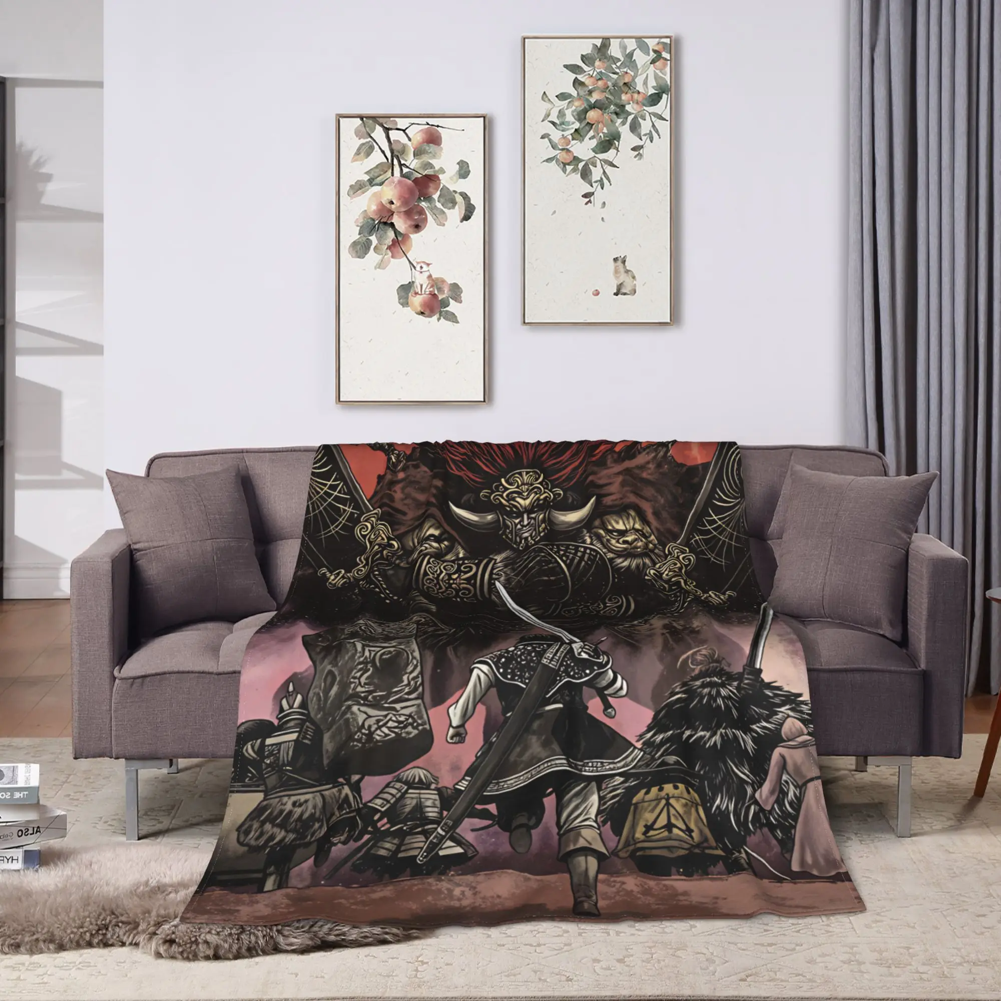Eldens Rings Gamer Blanket Quality Soft  Throw Blanket Autumn Travel Office Living Room Fluffy Bedspread