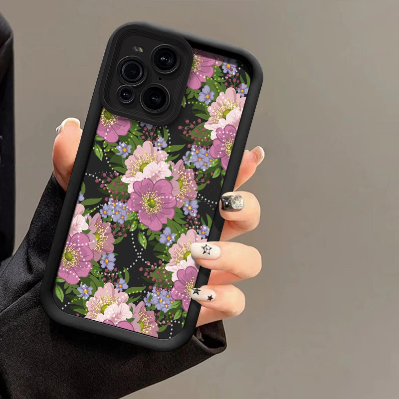 جراب هاتف لموتورولا موتو إيدج 50 60 Funsion 40 Neo G56 G86 G35 G52 G53 G54 G60 G75 زهرة نمط سيليكون ماتي غطاء