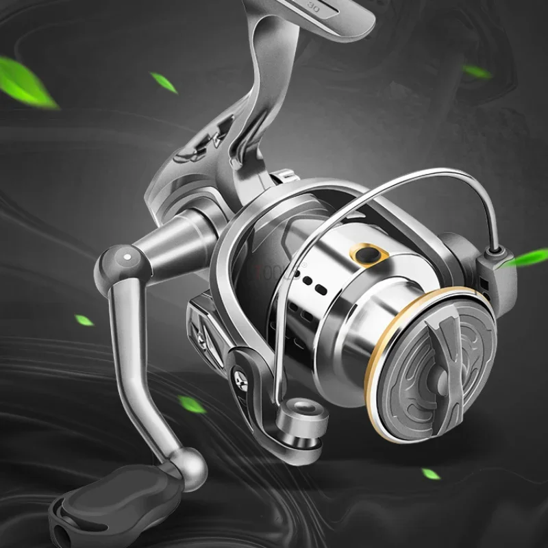 Small Golf Spinning Fishing Reel CC1000-7000 Screw in Type Remote Throw Inclined Mouth 12KG MaxDrag Freshwater Saltwater Fishing