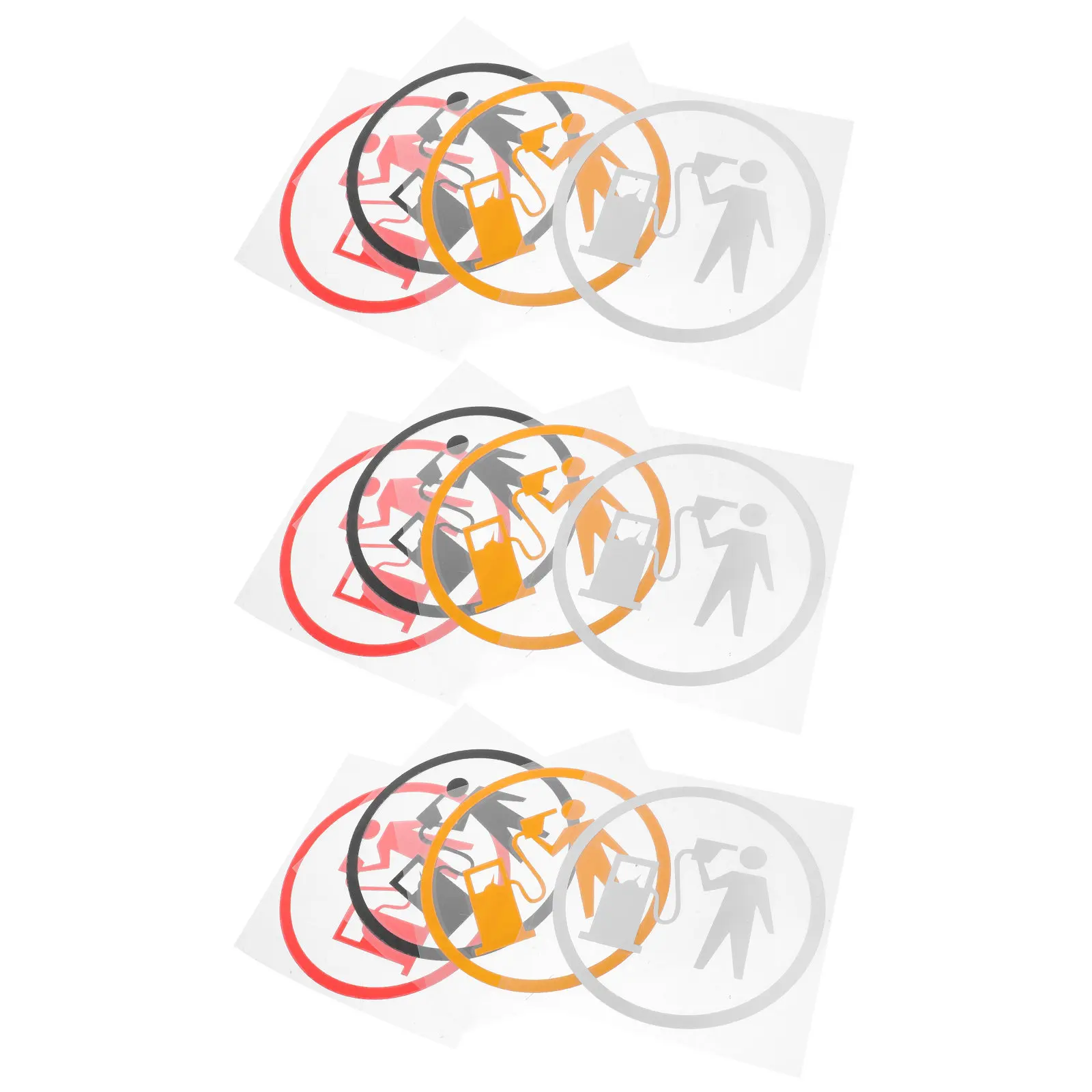 

16Pcs Retro Gas Station Fuel Cap Decals - 4.72 Inch Round Universal Car Motorcycle Suv Truck Gas Tank Sticker Decorative