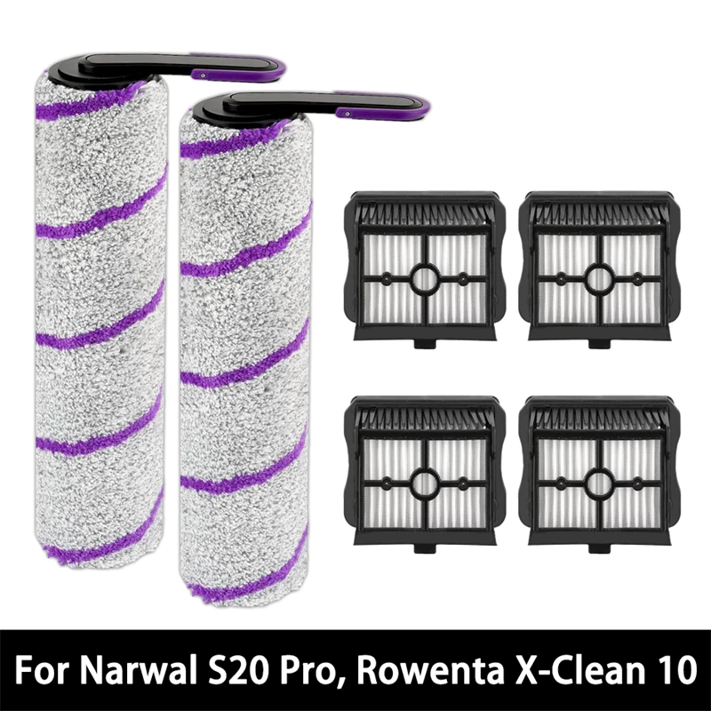 Accessoires pour aspirateur Narwal S20 Pro, Rowenta x-clean 10, brosse à rouleau, filtre Hepa, pièces de rechange