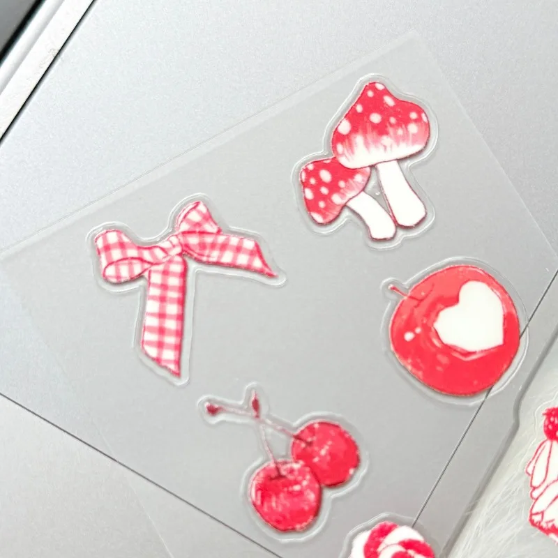 Pacote de Adesivos 3D Jelly Kawaii, Decalques em Relevo para DIY, Acessórios Decorativos para Capas de Telefone, Laptop, Câmera, Bagagem e Garrafa de Água