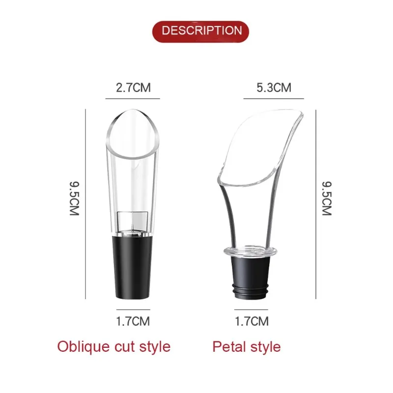 Acrylic Wine Pourer Decanter Wine Portable Wine Aerator Pourer  Wine Fast Aerating for Maximum Oxygen Wineware Accessories