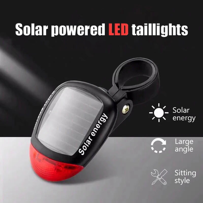 New Tail Light Bike Light Cycling Safety Solar Tail Light Rechargeable USB Led Bicycle Accessories Warning Light Rear Light