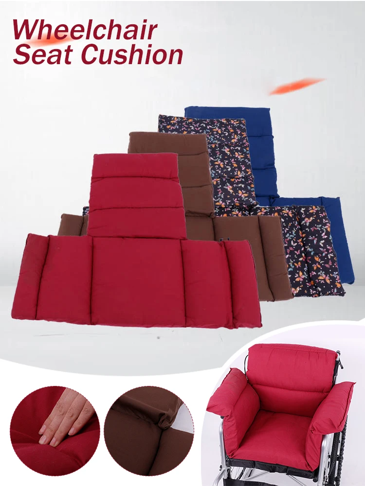 Rolstoelkussen Dikker Zacht Warm Bestand Rolstoel Zitkussen Rolstoel Rugleuning Kussen Accessoires - afbeelding 2