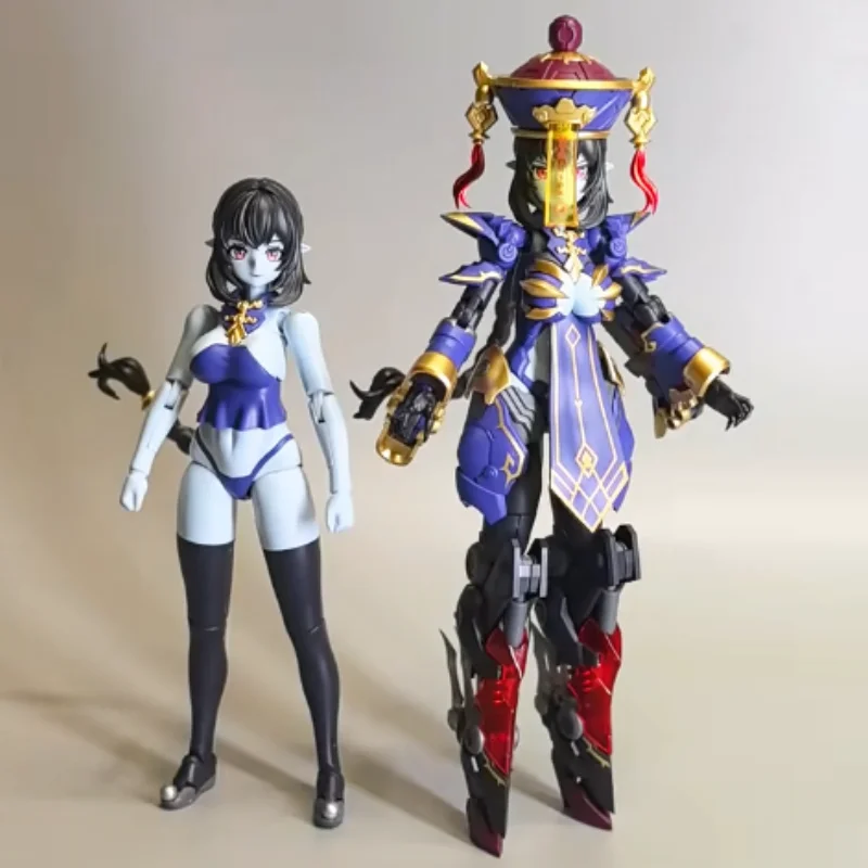 

Hemoxian 1/12 Scale Full Action Plastic Model Kit Reverberation Of Medta Series Jiulian Zombie Girl Mecha Musume Assembly Toy