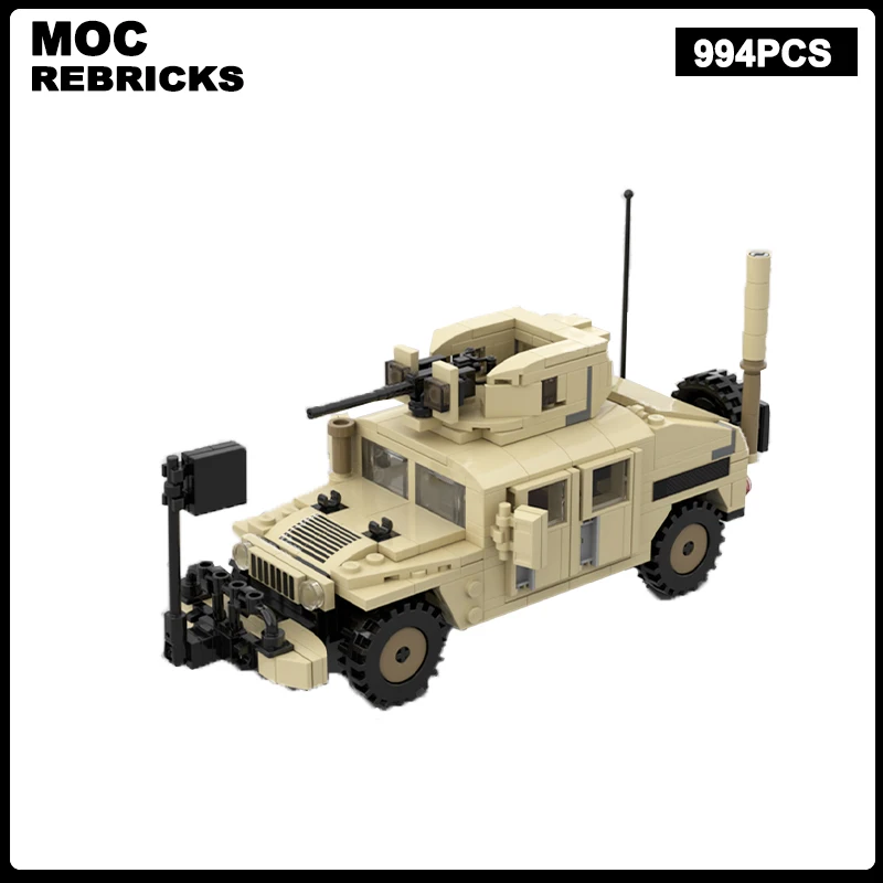 WW2 US Military Series Army Light Multipurpose Armored Vehicle MOC Building Block Assembly Model Brick Toys Children's Christmas