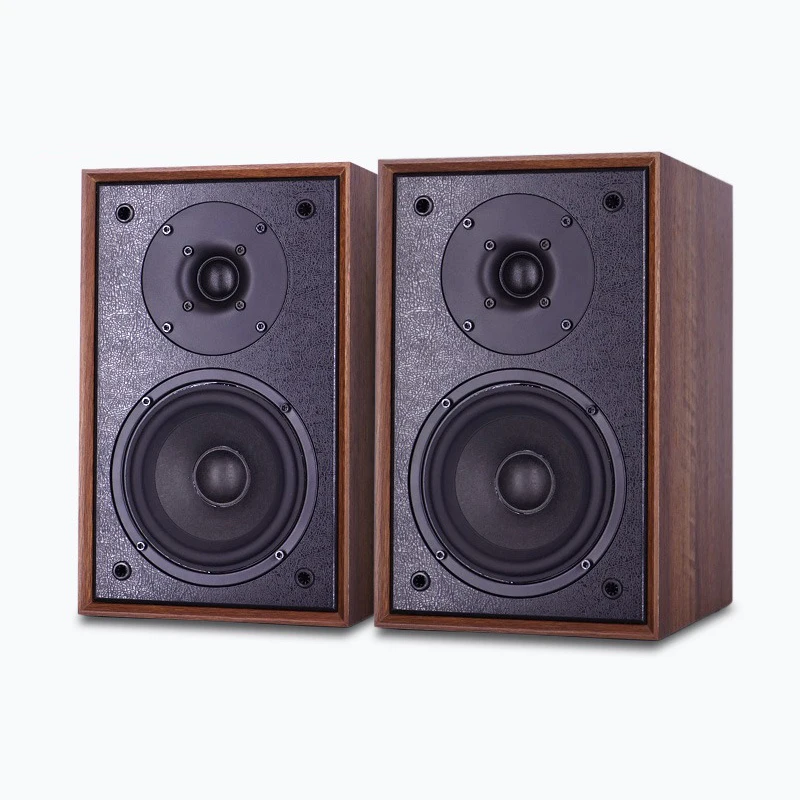 HIFI Passive Speaker 5.25 Inch 2-Way Crossover 120W Output Power 1.25 Inch Tweeter Home Wooden Passive Bookshelf Speaker