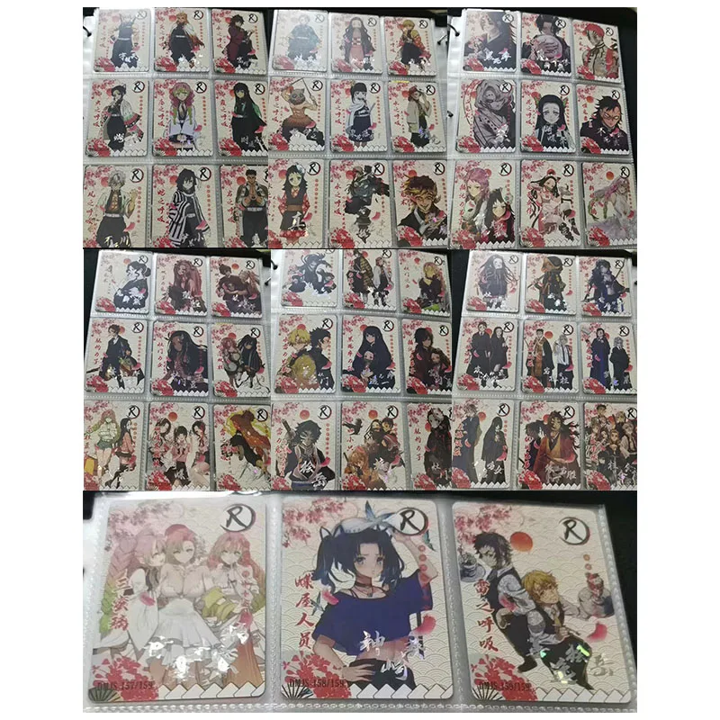 Anime Demon Slayer Rare R SR PR SSP ZR Refraction Foil Nezuko Kibutsuji Muzan Toys for boys Collectible Cards Birthday Present