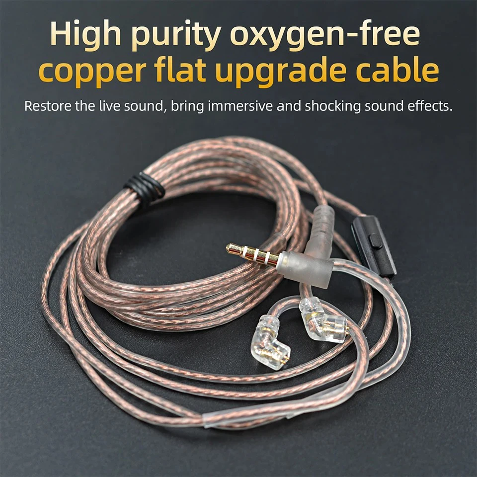 KZ Original Cable High-Purity Copper Cube Mixed Upgrade Earphone Wire For EDX ZSN ZST ASX EDX ZSX ZAX C10 EDX Pro/ZS10 Pro